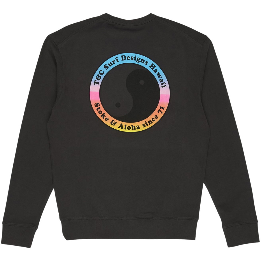 2026 T & C Surf Designs Mens YY 71 Pocket Crew Sweat TM7CF - Wash Black